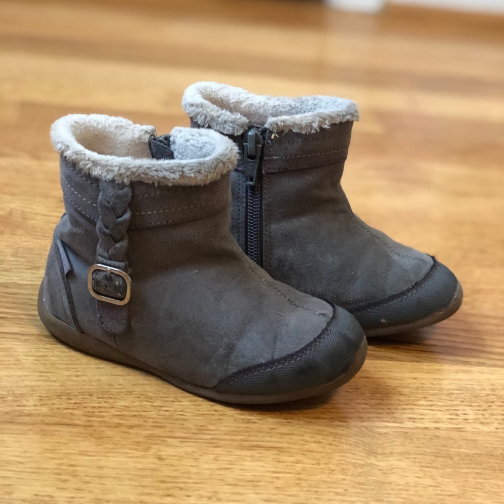 Stride Rite Toddler Girl Gray Boots